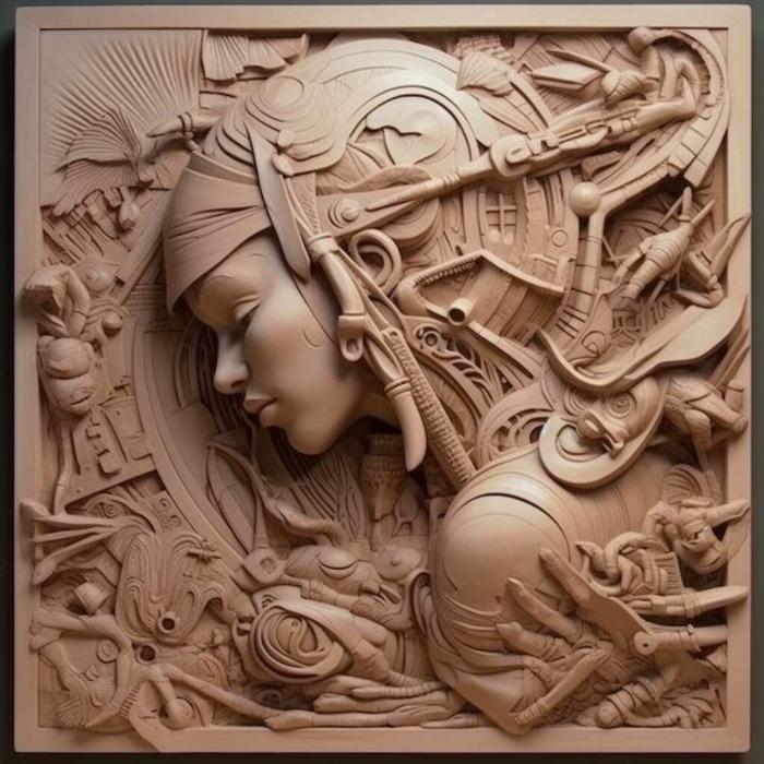 نموذج ثلاثي الأبعاد لآلة CNC 3D Art 